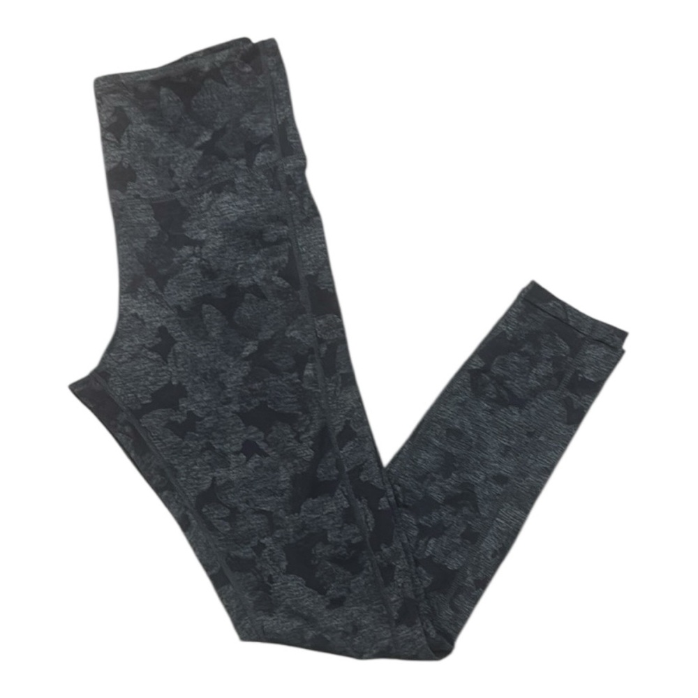 High Waisted Full Length Yoga Pants | Navy Blue & Grey | Small | Tuff Athletics